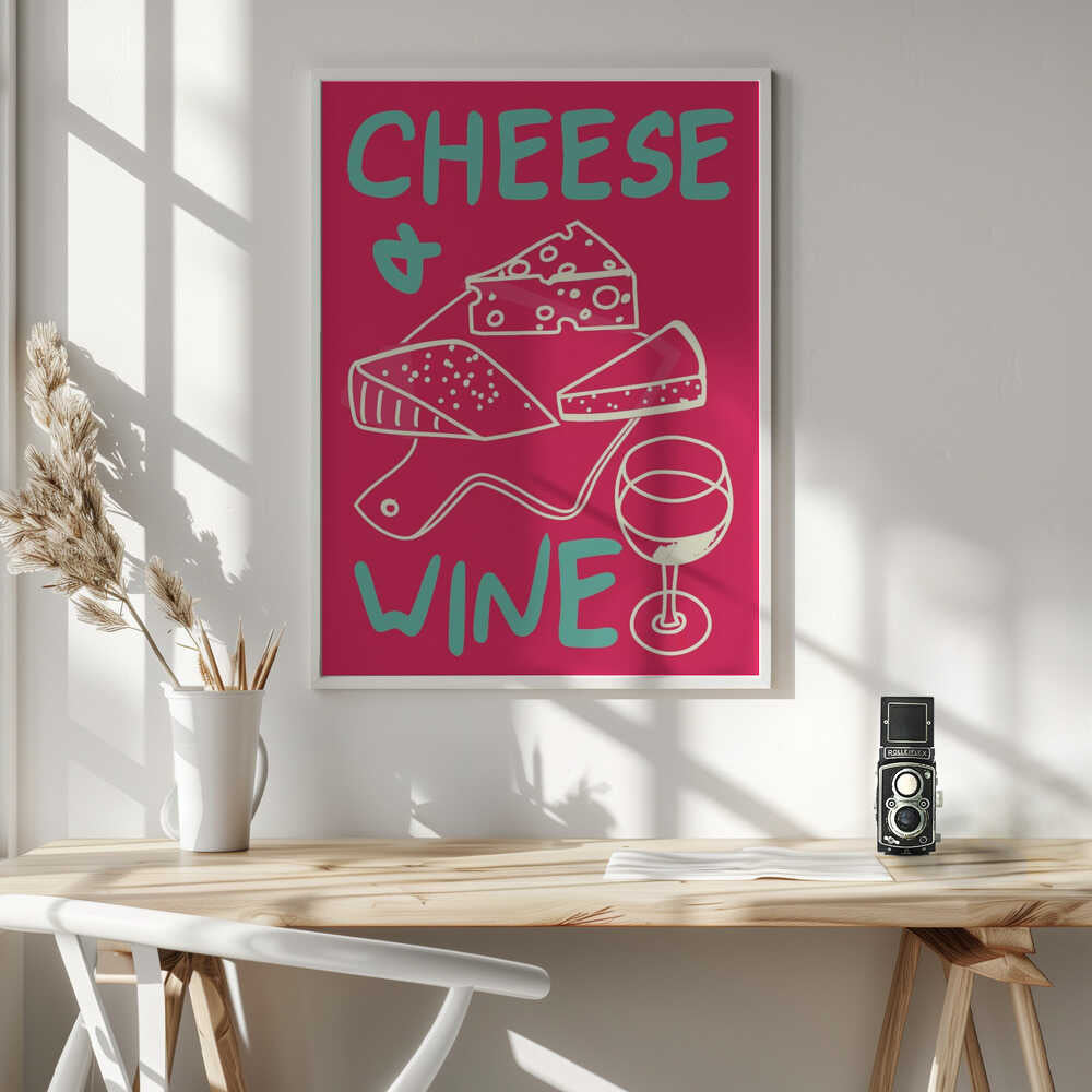 A4 Cheese & Wine 01.png Poster
