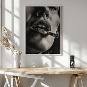 The Girl With the Burning Cigarette Poster