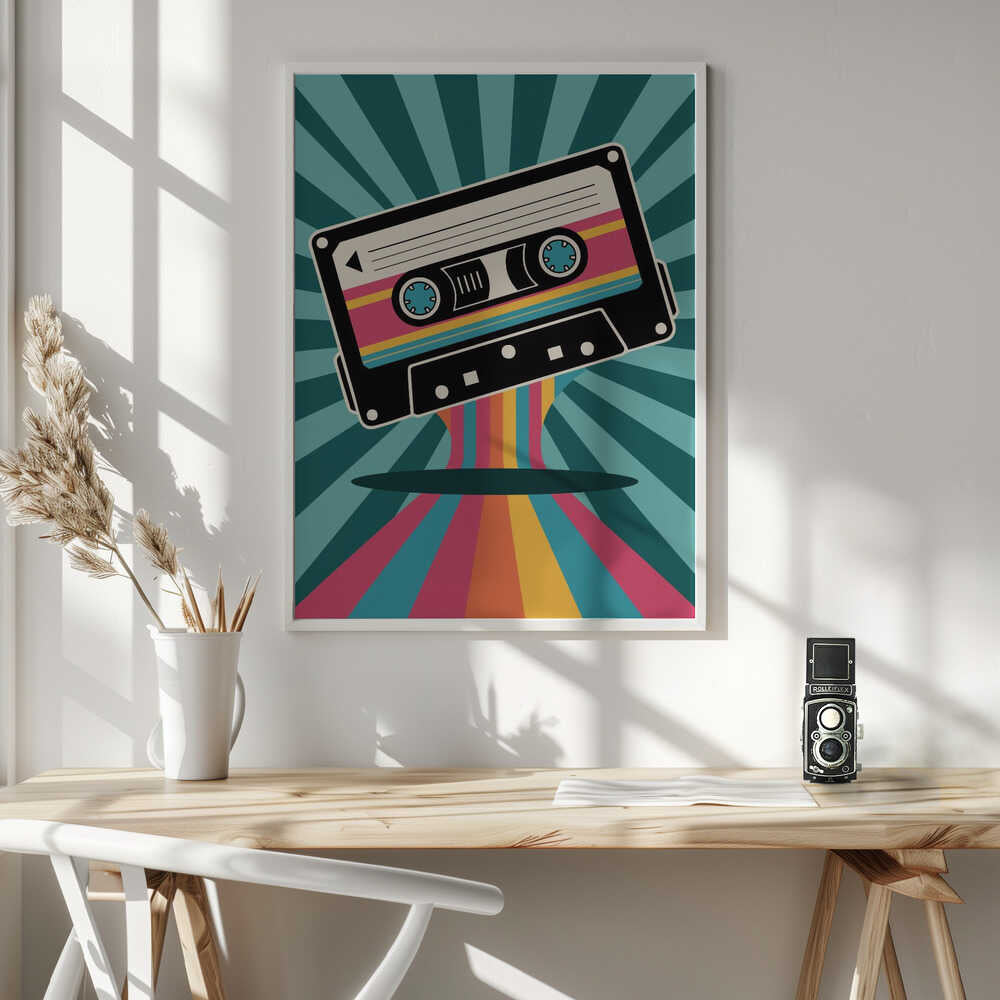Colorful Cassette Poster