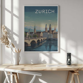 Zurich Travel Poster Poster