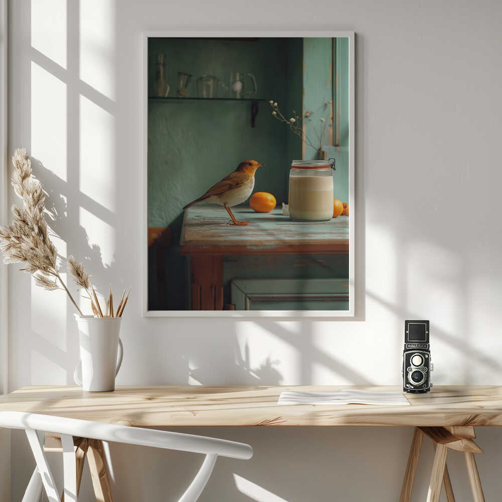 Country Morning Bird Poster