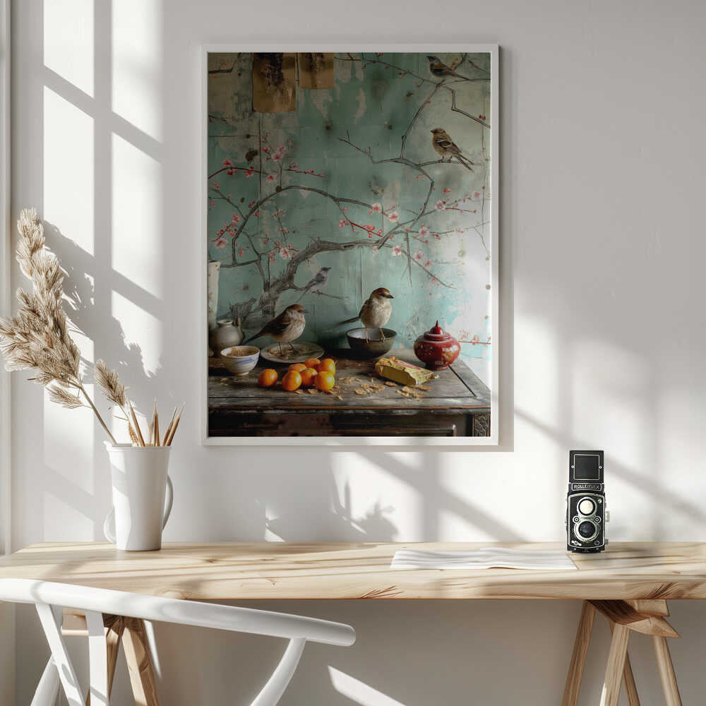 Blossoms and Birds Poster