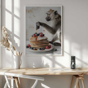 Monkey Maple Morning Poster