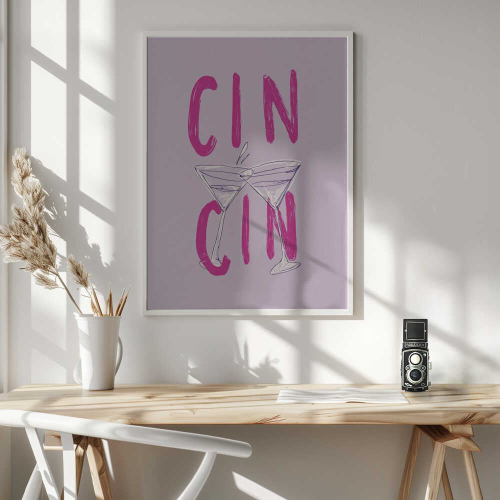 Cin Cin Pink Poster