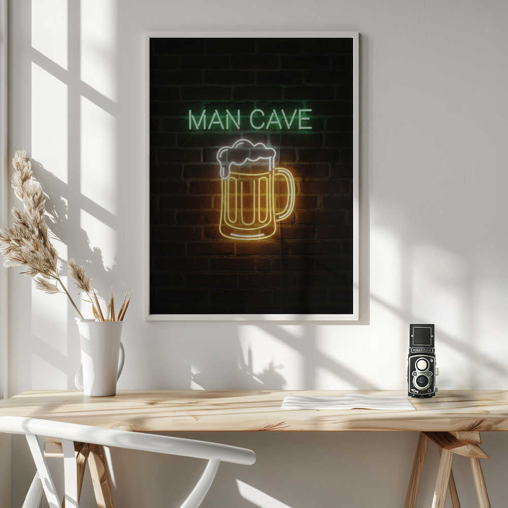 Man Cave Neon Sign No 2 Poster