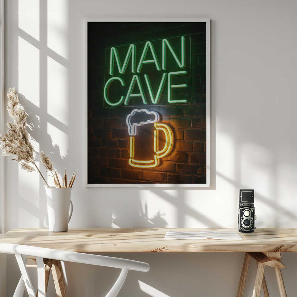 Man Cave Neon Sign No 1 Poster