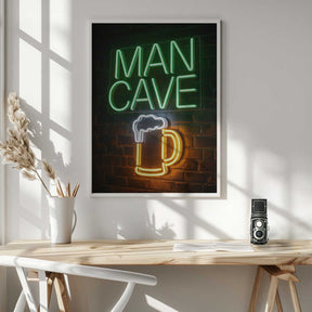 Man Cave Neon Sign No 1 Poster