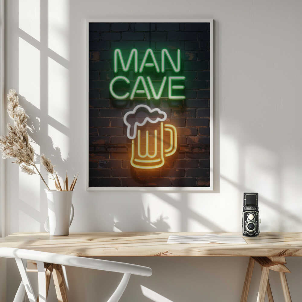 Man Cave Neon Sign No 3 Poster