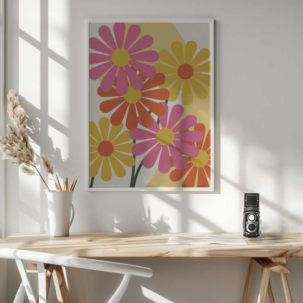 Happy Flowers Poster