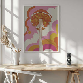 Retro Mushroom Poster