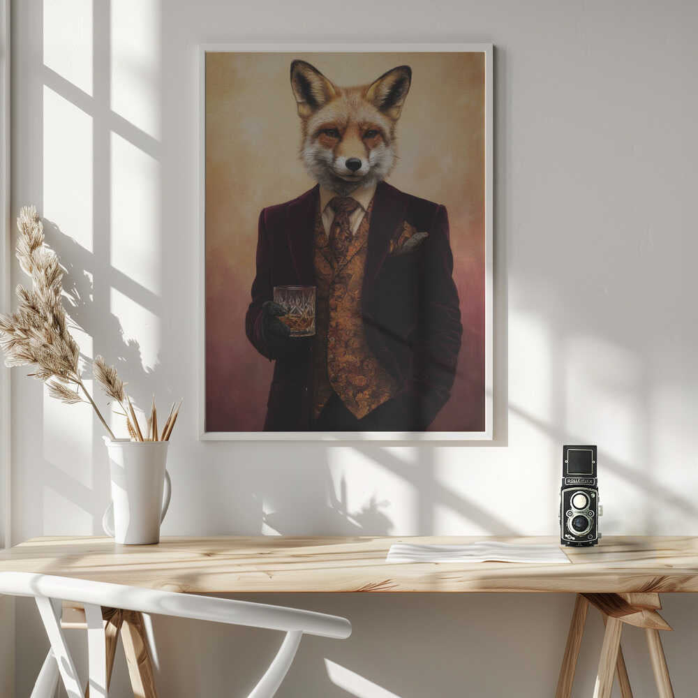 Fox In Velvet Suit Poster