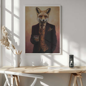 Fox In Velvet Suit Poster