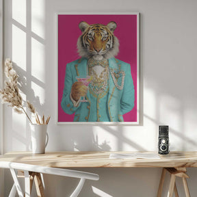 Cocktail Tiger Poster