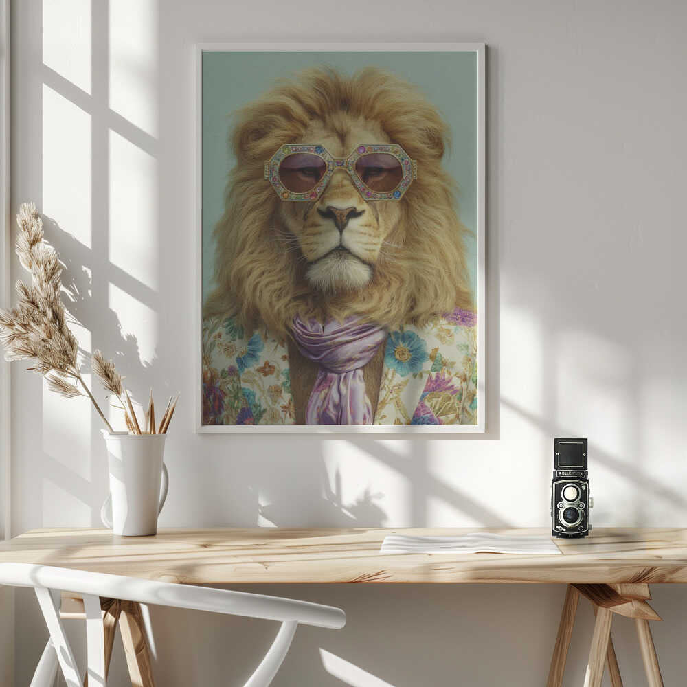 Groovy Lion Poster
