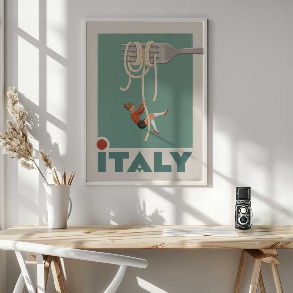 Italy Pasta Swing Poster
