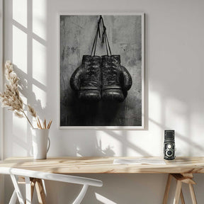 Retro Boxing Gloves Poster
