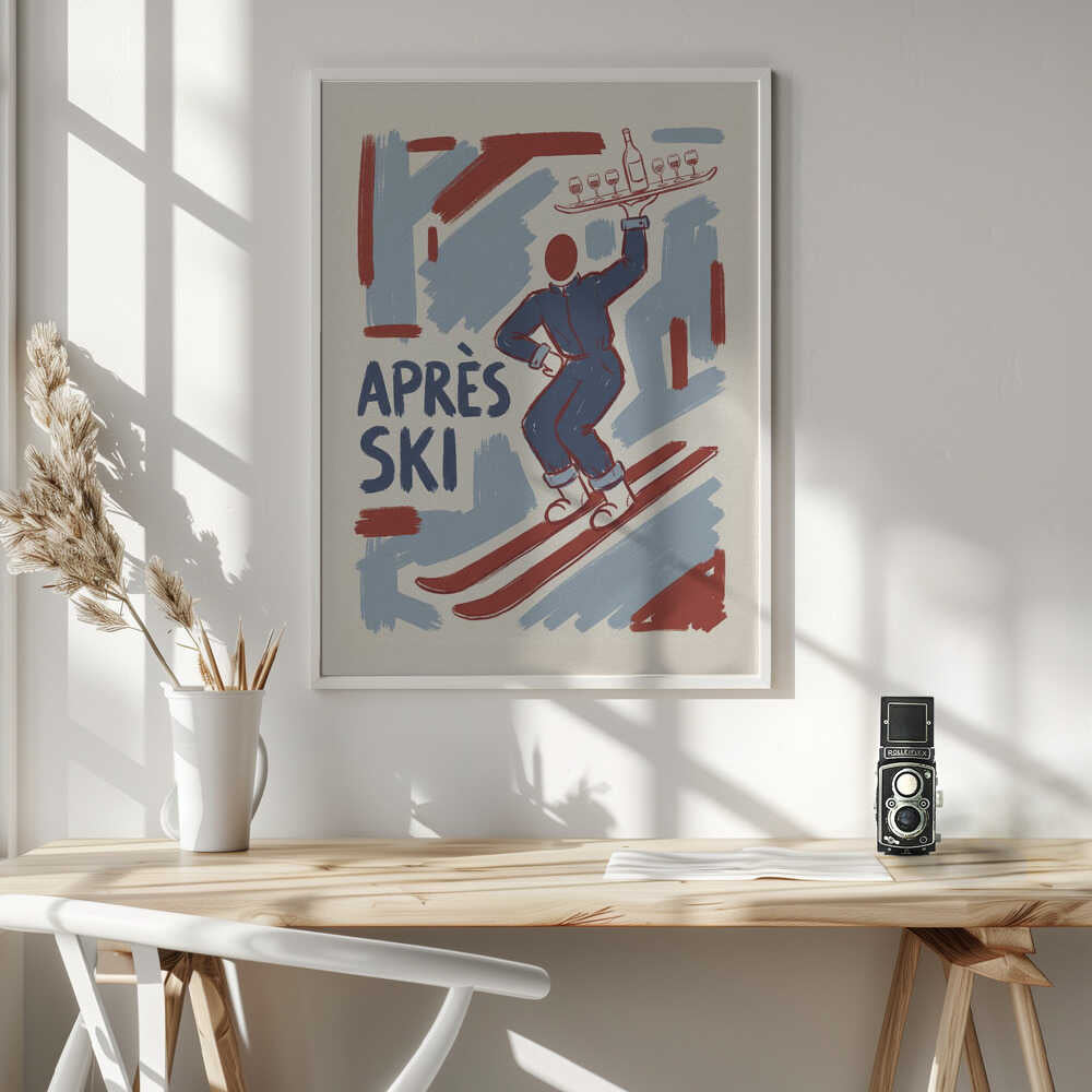 Apres Ski Waiter Poster