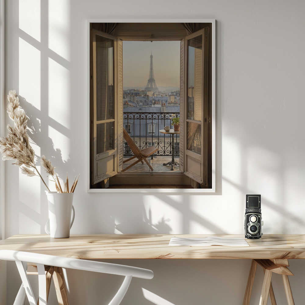 Parisian Balcony View Poster