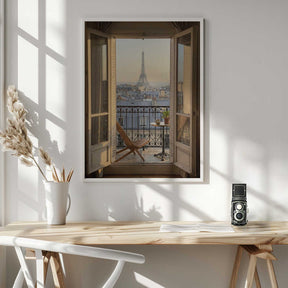 Parisian Balcony View Poster