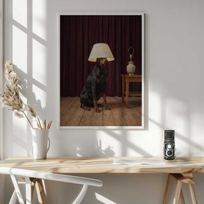 The Doberman Lamp Poster