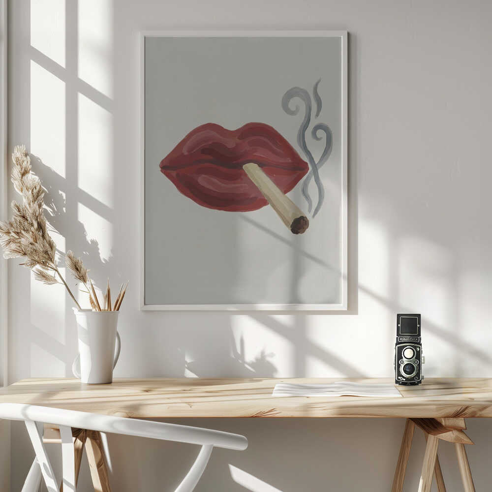 Smoking Lips Poster