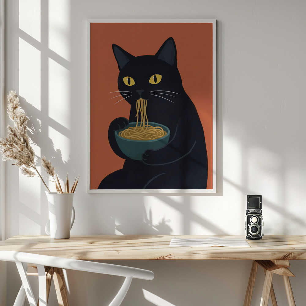 Noodle Cat No 1 Poster