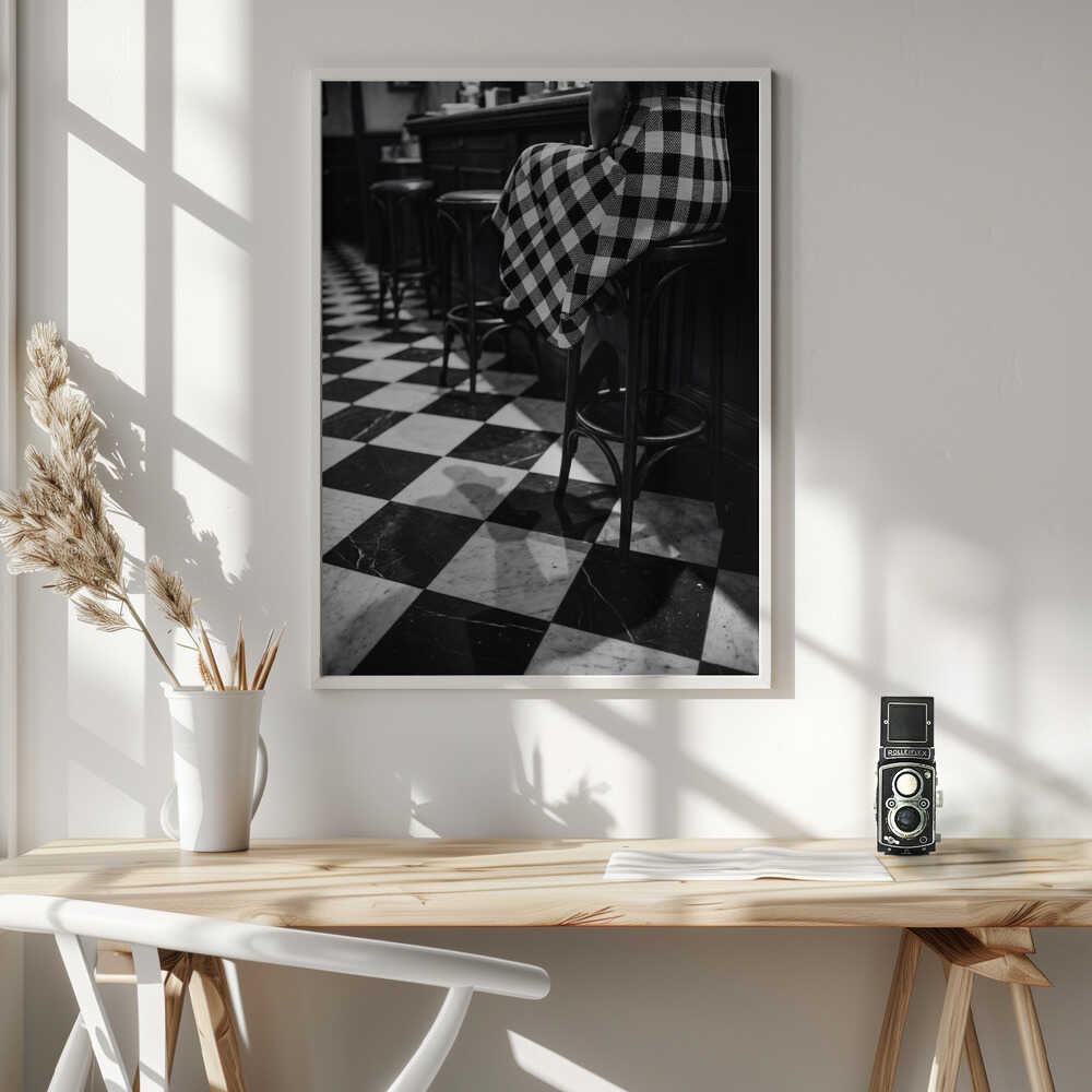 Checkered Pattern Bar Poster