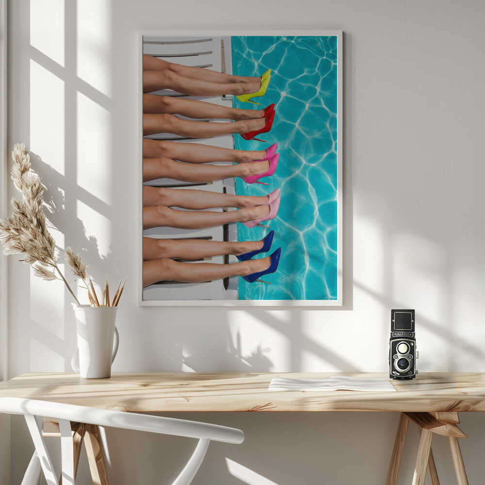 High Heels By the Pool Poster