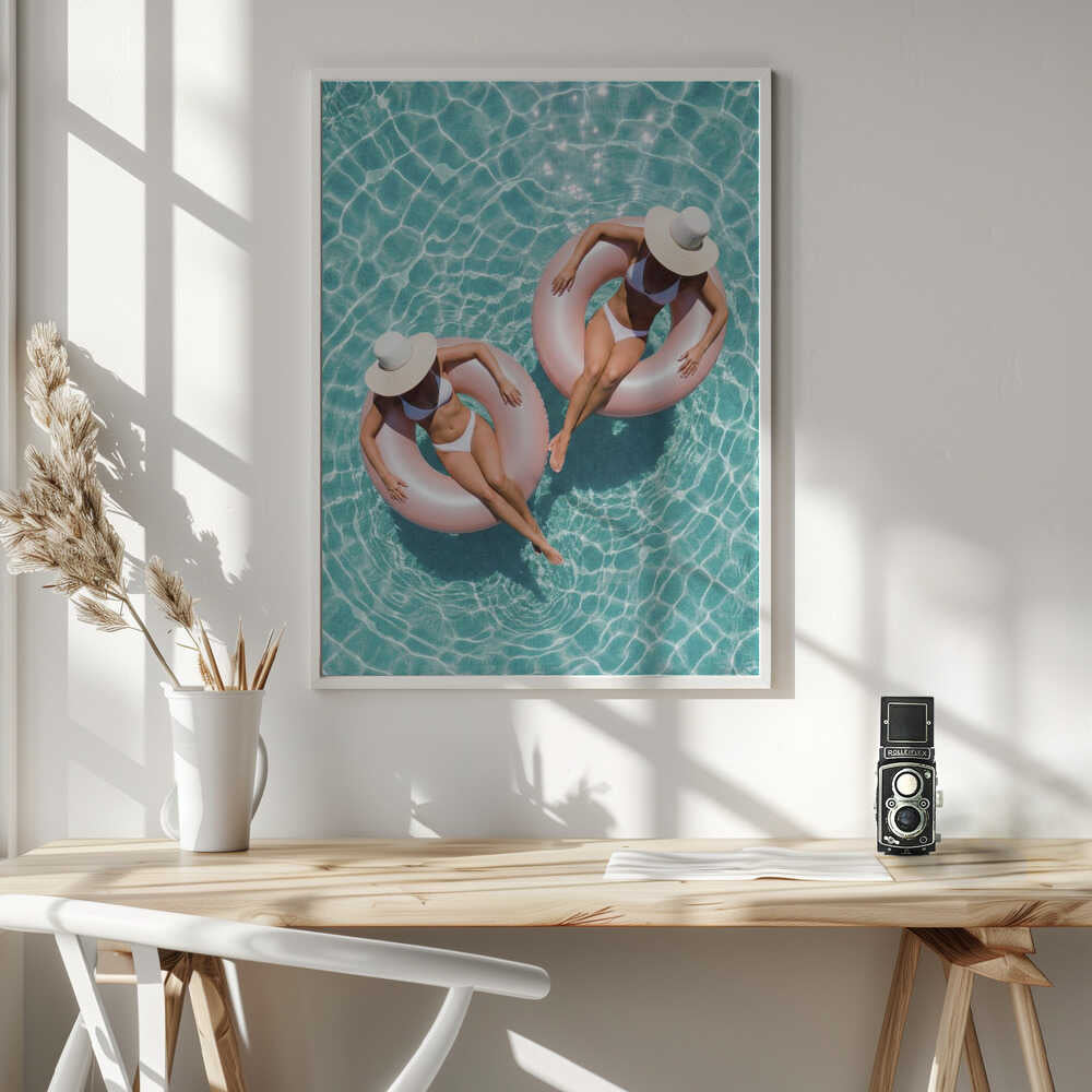 Floating In the Pool Poster