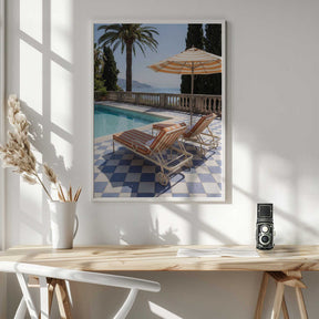 Sunbeds At the Beach Villa Poster