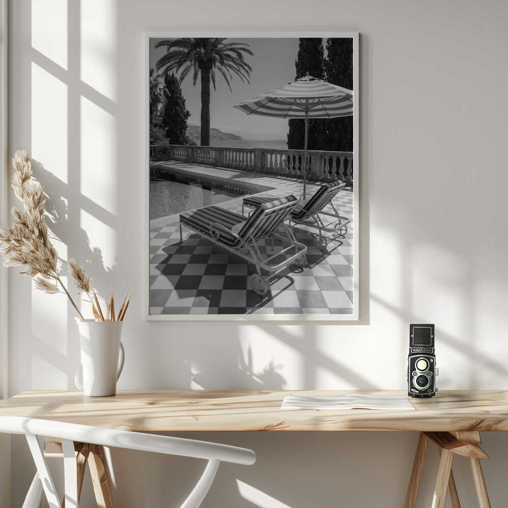 Sunbeds At the Beach Villa Poster