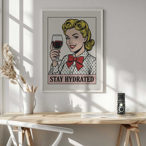 Pop Art Wine Woman Poster