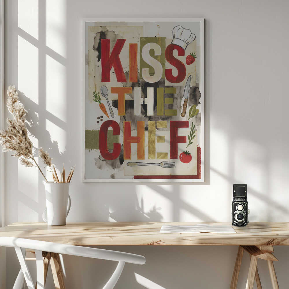 Kiss The Chef Kitchen Poster