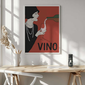 Elegant Flapper Wine Pour Poster