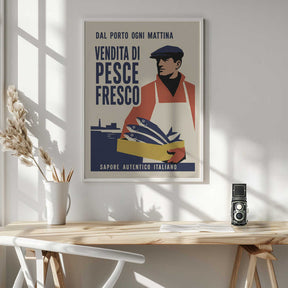 Italian Fish Market Poster