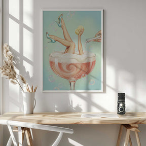 Champagne Bubble Bath Poster