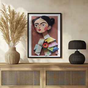 Paper Portrait Blossom Poster