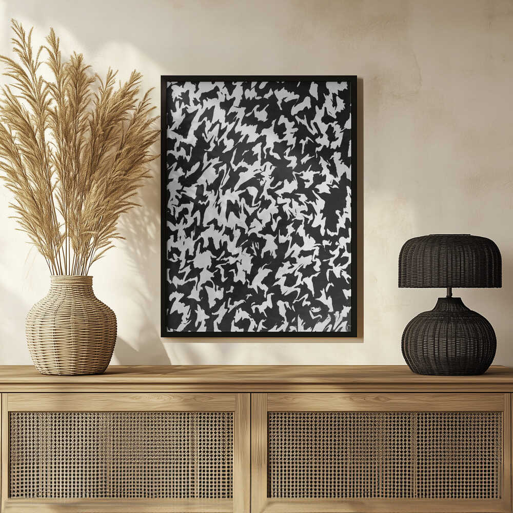 Monochrome Whirl Poster