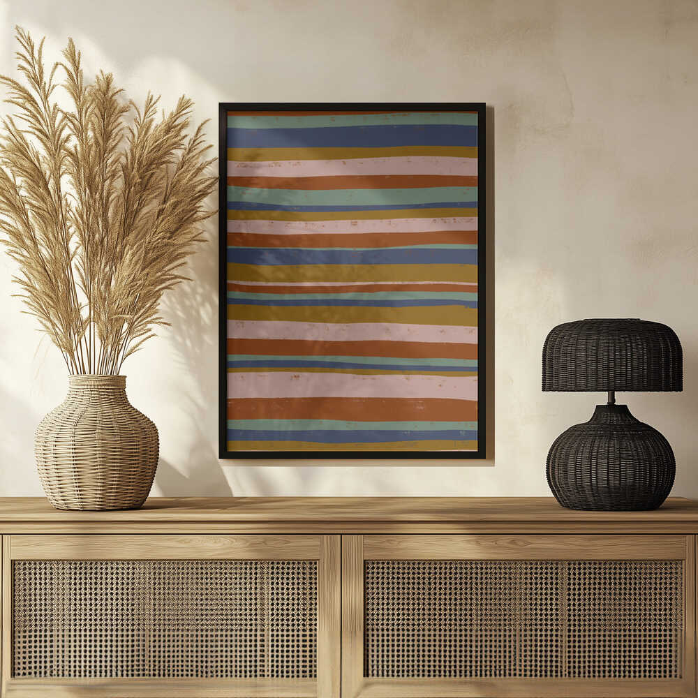 Earthy Stripes Flow Poster