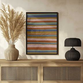 Earthy Stripes Flow Poster