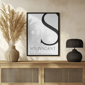 Solivagant definition typography art Poster