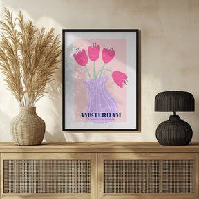 Amsterdam Tulips Poster