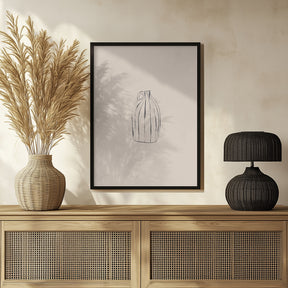 Striped Vase Poster