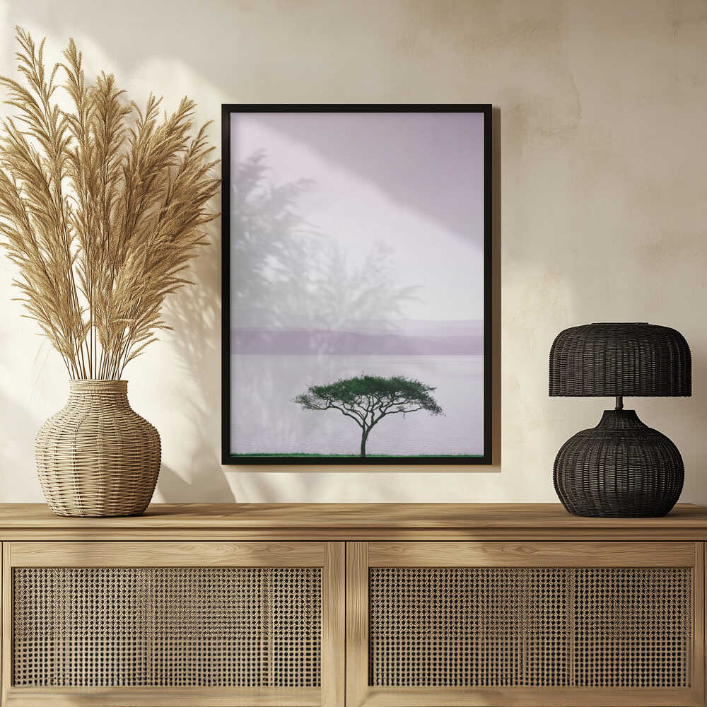 Tree By A Tranquil Lake Poster