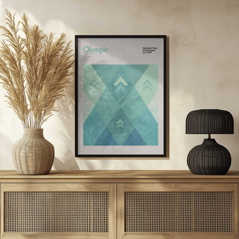 Geometric Peaks Poster