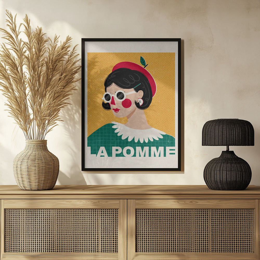 La Pomme French Fashion Portrait Poster