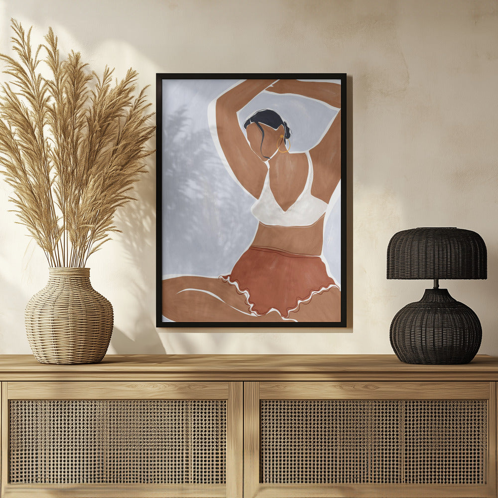 Woman Doing Yoga In Bikini Print By Ivy Green Illustrations Poster