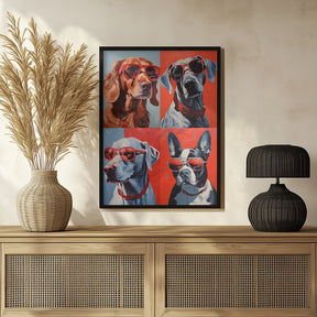 Dogs In Shades Poster