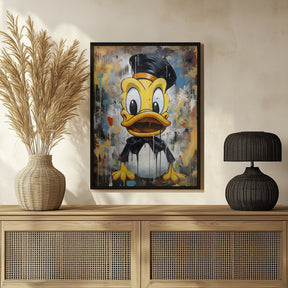 Street Art Duck Poster