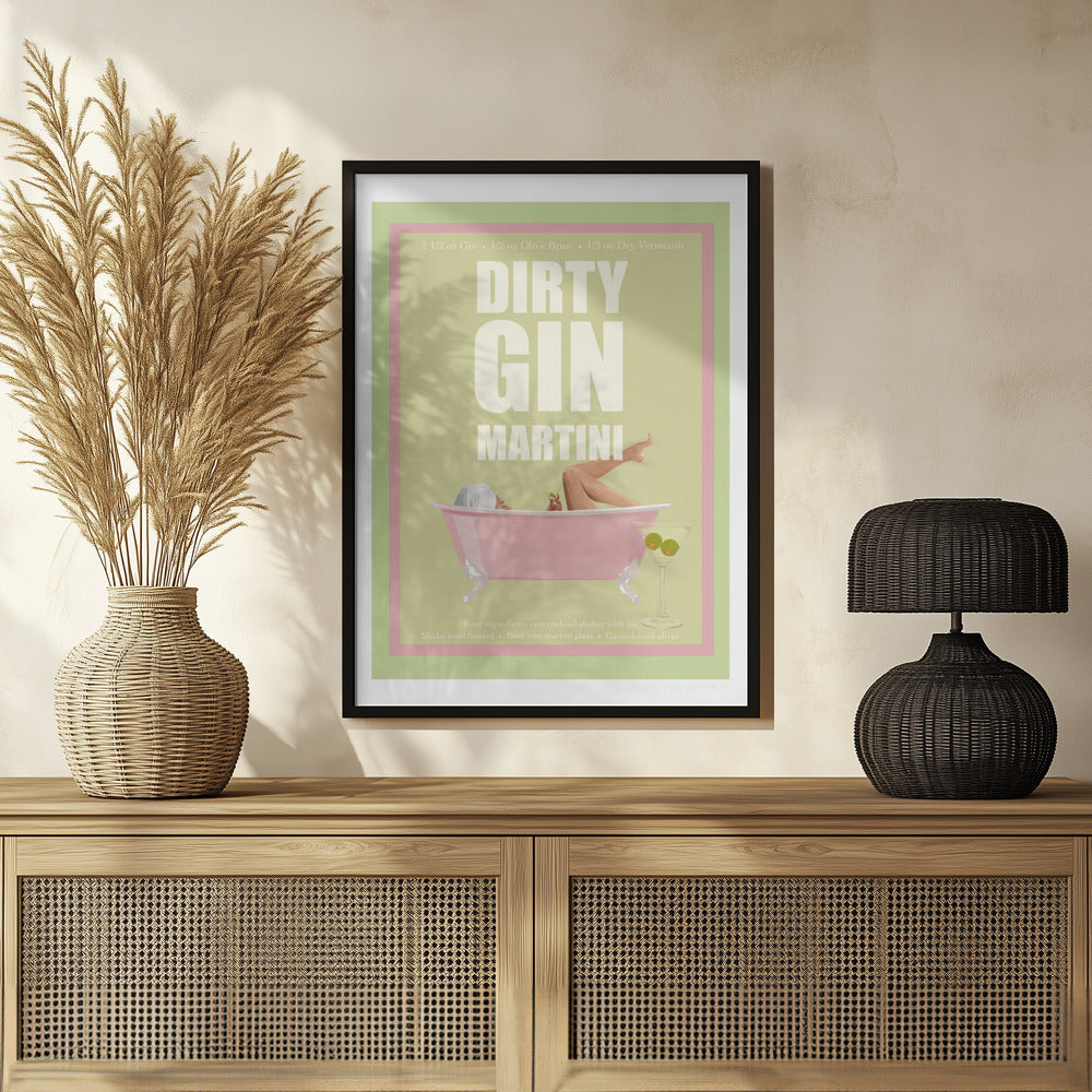 Jlr Cocktails- Dirty Gin Martini Poster